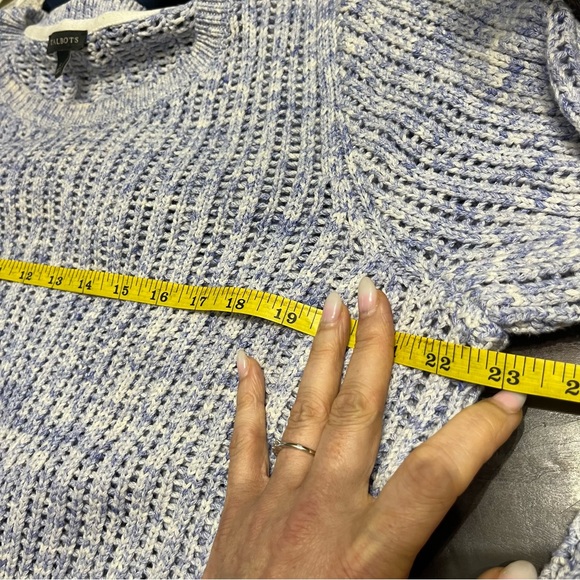 Talbots 100% Cotton Loose Knit Sweater Purple Size Large - Picture 10 of 10